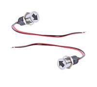 Vvikizy Indicatori LED Durevoli da 14 Mm Segnale Verde in Metallo 2 Pezzi per Sistemi 12V per Bici da Barca