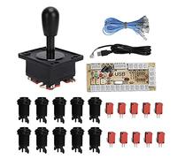Vvikizy Kit Fai da Te per Giochi, Accessori per Joystick con Scheda Codificatore USB per Giochi per PC, Ritardo e Supporto Multiplayer (Nera)