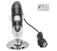 Vvikizy Microscopio Digitale USB 1600X, 8 Microscopio Elettronico Portatile a LED con Supporto, per i Bambini Che Esplorano L'ispezione PCBS di Micro World