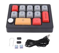 Vvikizy Numpad Meccanico, RGB Retroilluminato 12 Tastie di Tastiera Programmabile Chiave con Manopola Joystick di Caldo e Connessione Cablata di Tipo C, per i Giochi e Lavora su (1)