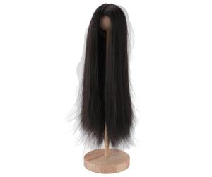 Vvikizy Parrucca da Bambola 1/4 in Seta Ad Alta Temperatura Parrucca Lunga Diritta con Cuoio Capelluto Simulato, da Bambola con Snodo Sferico Morbido per Fai da Te, Ideale per lo Styling dei Capelli