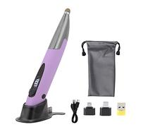 Vvikizy Penna per Mouse Wireless 2.4G, Scrittura a Mano con Schermo Capacitivo in ABS con Adattatori, per Telefono Cellulare Tablet PC 7 8 10 (Viola)