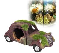 Vvikizy Piccole Decorazioni per Acquari, Vivida Decorazione del Paesaggio 'Acquario a Forma di Auto per Decorare L'Acquario Ornamento per Auto in Resina per Acquario 14X6,5X5 Cm (auto