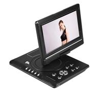 Vvikizy Player DVD LCD Portatile da 9 Pollici, Lettore Video con Rotazione di 270 Gradi USB FM Game Support AV Output Funzione TV Lettore di Schede per Viaggi Automobilistici Domestici (Plug)