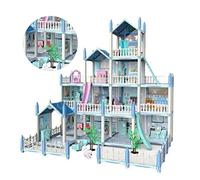 Vvikizy Princess Castle Doll House Playset Sviluppa L'intelligenza dei Bambini Gioco Interattivo per Famiglie Plastica 61,1 Cm X 53,4 Cm X 60,9