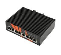 Vvikizy Protezione IP40 per Guida DIN in Lega di Alluminio di Grado Industriale con Commutatore Fast Ethernet a 8 Porte per il Trasporto Ferroviario