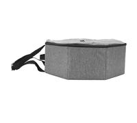 Vvikizy Scatola Portaoggetti Pieghevole per Cappelli da Viaggio, Elegante Custodia Grigia con Supporto in Pannello Rigido per 3-5 Cappelli a Tesa Larga, Poliestere Leggero