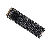 Vvikizy Scheda Adattatore PCIE3.0 a ASM1166 Plug and Play 6 Porte Scheda di Espansione da M.2 a per Appassionati di Tecnologia Materiale: PCB, Disco Rigido di supporto: Disco Rigido con Protocollo