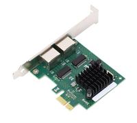 Vvikizy Scheda di Rete Gigabit PCIe a Doppia Porta, Adattatore Server | Scheda di rete Gigabit Ethernet PCIe con chip BCM5720, scheda LAN PCI Express per PC desktop e server, 10 100 1000BASE-T,