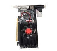 Vvikizy Scheda Grafica da Gioco DDR3 da 1 GB, Scheda Video PCIe 2.0 16X a 64 Bit con Interfaccia Multimediale HD Porta VGA DVI Ventola Singola di Raffreddamento, per PC Computer 11 10 7