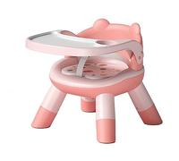 Vvikizy Seggiolino per Bambini, Sgabello Multifunzionale per il Backrest Regolabile per il Bambino per Viaggi in Casa con Materiale in Plastica in Plastica di Design Cartone Animato (Rosa)