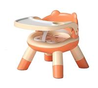 Vvikizy Seggiolino per Bambini, Sgabello Multifunzionale per il Backrest Regolabile per il Bambino per Viaggi in Casa con Materiale in Plastica in Plastica di Design Cartone Animato (Arancia)