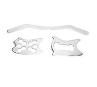 Vvikizy Set di 3 Strumenti per Raschiare Gua Sha, Strumenti per Massaggio Ergonomici in Acciaio Inossidabile per il Sollievo e il Recupero Muscolare per L'uso su Corpo e Collo