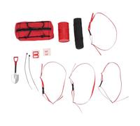 Vvikizy Set di Accessori per Cingolati RC Parti Decorative Durevoli per Auto RC, Include Borsa da Viaggio, Tanica di Carburante e Pala per Aggiornamenti Fai-da-te Personalizzati (Rossa)