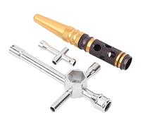 Vvikizy Set di Accessori RC Professionali Set di Chiavi a Croce per Trapano Apri Fori Durevoli per Alesatore per la Maggior Parte delle Auto RC, Dimensioni Universali