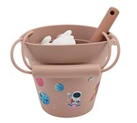 Vvikizy Set di Secchi da Neve in Silicone Sicuro e Non Tossico con 4 Modelli, Giocattolo Educativo per Bambini, Perfetto per Giocare sulla Neve e sulla Sabbia (ROSEO)