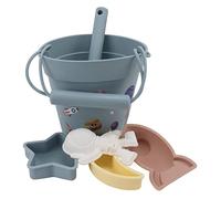 Vvikizy Set di Secchi da Neve in Silicone Sicuro e Non Tossico con 4 Modelli, Giocattolo Educativo per Bambini, Perfetto per Giocare sulla Neve e sulla Sabbia (Blu)