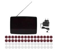 Vvikizy sistemico di Chiamata Wireless, 400 Cercapersone Supportano Ampio Display Portata 50 M Volume Regolabile 30 Livelli, con Campanelli di Chiamata con Nome, per Ristorante Hotel Cafe (Spina