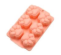 Vvikizy Stampo in Silicone Sicuro con un Simpatico Design a Forma di Gatto, Ideale per Cuocere, Raffreddare e Preparare Snack in Forni a Microonde, Forni Tradizionali e frigorifer (Colore pesca)