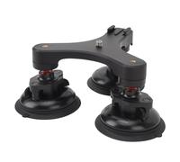 Vvikizy Supporto per Auto con Tripla Ventosa con Testa a Sfera a 360°, Design in Gomma Morbida per Fotocamere DSLR, Action Cam, 1 unità