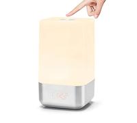 Vvikizy Sveglia la Sveglia Leggera, Lampada da Comodino con Simulazione Dell'alba con 5 Suoni Naturalmente e 256 Colori RGB, per la Lettura del Sonno Rilassante