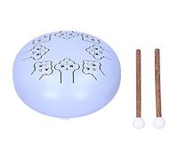 Vvikizy Tamburo con Lingua in Acciaio SLADE da 5,5" con Finitura Superficiale Elevata e Note Pure per L'educazione Musicale (cartone animato blu)