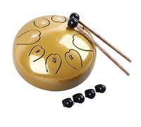 Vvikizy Tamburo per Lingua, Tamburo in Acciaio da 6 Pollici a 8 Note con Suono Risonante Chiaro per Meditatori Principianti Appassionati di Musica (Giallo)