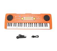 Vvikizy Tastiera Elettronica Portatile, Tastiera per Pianoforte a 49 Tasti con Microfono e Cavo di Alimentazione USB, per Bambini Principianti
