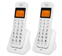 Vvikizy Telefono di Casa DECT 6.0, Telefono Cordless con Blocco delle Chiamate e ID Chiamante, Pulsanti di Grandi Dimensioni, Display LCD Retroilluminato, Tempo di Conversazione di 10 (Bianco)