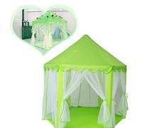 Vvikizy Tenda da Gioco Pieghevole per Castello per Bambini Tende Esagonali in PVC Rinforzato di Grandi Dimensioni Adatte per Feste in Famiglia in Giardino (Verde)