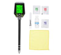 Vvikizy Tester Digitale del PH del Suolo con Display LCD Retroilluminato e | Calibrazione a 3 Punti per Letture Precise di Temperatura e umidità in Tempo Reale, per Test di Sicurezza del Suolo, 'acqua