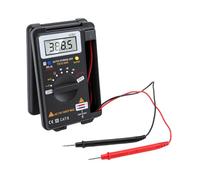 Vvikizy Tester Tascabile Multimetro Digitale con Range Automatico di 4000 | Voltmetro in ABS di Dimensioni Palmari, Frequenza del Diodo capacità di Resistenza Corrente CA CC per Laboratori di