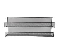 Vvikizy Under Desk Organizer Sotto la Scrivania Cesto di Stoccaggio Scaffale di Gestione dei Cavi in ferroso a 2 Strati con Adesivo Senza Traco (L 28 pollici)
