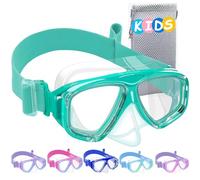 Vvinca Maschera subacquea per bambini con protezione per il naso e fascia | Occhialini da nuoto per bambini e bambine, infrangibili, anti-appannamento e impermeabili