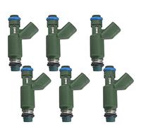 VVKFTPer Jaguar per X-Type 2.5L 3.0L V6 2001-2008 6PCS Adattatore Common Rail per Auto Motore Carburante Benzina Gruppo Ugello Iniettore 1X4Z9F593AB Ugelli per iniettori di Carburante