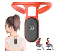 VVLXRIC Correttore Posturale Elettronico, Promemoria Postura Trasportabile Comodo da Indossare Correttore Cervicale Posturale, Problemi di Postura dalla Radice,Orange