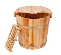 VVLXRIC Vaschetta Lavapiedi Piscina Allevia La Fatica,Liberati dal Freddo Massaggiatore Piedi Acqua Robusto,Professionale Pediluvio Legno Rilassa I Piedi Stanchi