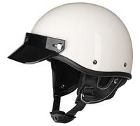 VVPEC Casco Scodella Portatile Mezzi Caschi Jet, Mezzo Casco Da Motociclista Vintage Caschi Cromwell Caschi Casco A Scodella Scooter Motorino ECEDOT Omologato Mezzo Elmetto Da Moto(2,L=59~60cm)