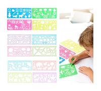 VVQWCY 12 stencil da disegno per bambini con animali, dinosauri, forme geometriche