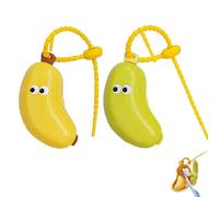 VVQWCY 2 pezzi Banana Toothbrush Cover, copertura per spazzolino a banana con dispenser per dentifricio, custodia protettiva per spazzolino da denti per viaggiare