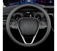 vvvyfx Coprivolante Auto per Audi A3 Sportback 4 (IV) 8Y S-Line I 2020-2024, Coprivolante per Auto in Pelle,Universale 37-38cm Protezione Custodia Volante Auto Cover,Antiscivolo,Round-Red