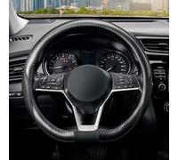 vvvyfx Coprivolante Auto per Toyota Aygo 2 (II) I 2014-2022, Coprivolante per Auto in Pelle,Universale 37-38cm Protezione Custodia Volante Auto Cover,Antiscivolo,Black-D-Type