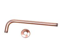 VVW&LIU Braccio Doccia in Rame Rosso Antico, prolunga per soffione, Supporto per Doccia a Parete, Accessori per Il Bagno, h