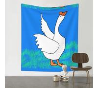 VVXBHGR Arazzo decorativo 152,4 x 129,5 cm con oca bianca che allarga le ali, stampa morbida, resistente, delicata sulla pelle, leggera, da appendere alla parete per interni ed esterni