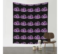 VVXBHGR Arazzo decorativo 152,4 x 129,5 cm, con stampe di cristalli viola, morbido, resistente, delicato sulla pelle, leggero, da appendere alla parete, per interni ed esterni