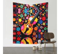 VVXBHGR Arazzo decorativo 152,4 x 129,5 cm, motivo violino a pois, morbido, resistente, delicato sulla pelle, leggero, da appendere alla parete, per interni ed esterni