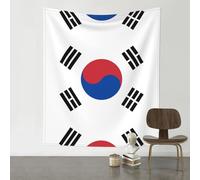 VVXBHGR Arazzo decorativo 152,4 x 129,5 cm, stampa bandiera della Repubblica di Corea, morbido, resistente, delicato sulla pelle, leggero, da appendere alla parete, per interni ed esterni