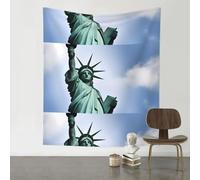 VVXBHGR Arazzo decorativo 152,4 x 129,5 cm, statua della libertà con stampe di New York, morbido, resistente, delicato sulla pelle, leggero, da appendere alla parete, per interni ed esterni