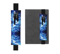 VVXBHGR Astuccio 2 in 1 in pelle PVC con stampa delfino blu e nero nell'oceano antiscivolo essenziale per conti di viaggio, Nero , One Size, Zaino Scuola