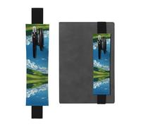 VVXBHGR Astuccio 2 in 1 in pelle PVC con stampa di spazio verde e nero sotto il cielo blu con segnalibro antiscivolo essenziale per conti di viaggio, Nero , One Size, Zaino Scuola